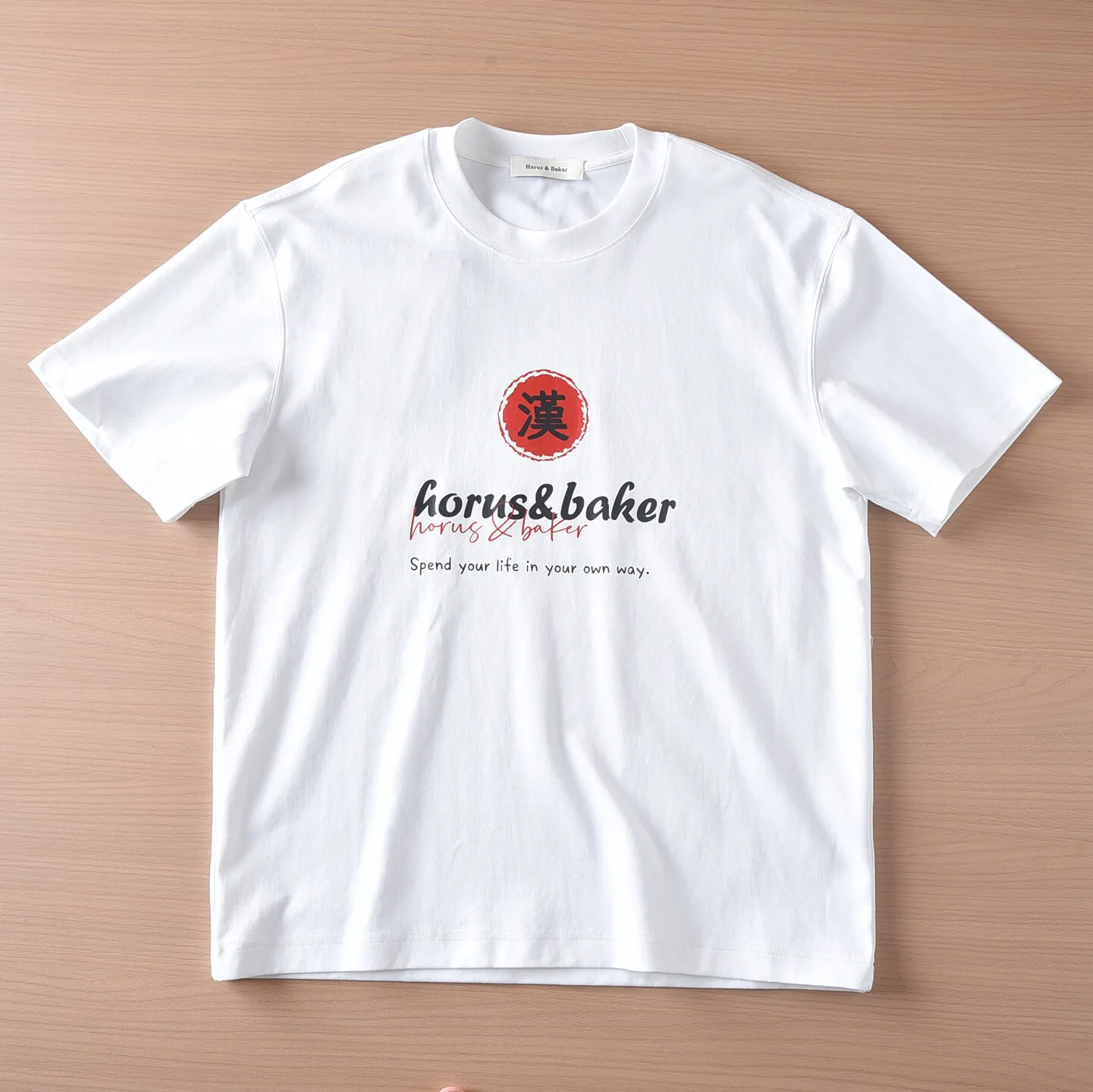 8604# Summer New Japanese Retro Short Sleeve O-neck Letter Printed T-shirt Men's Fashion 100% Cotton Washed Casual Loose Tops