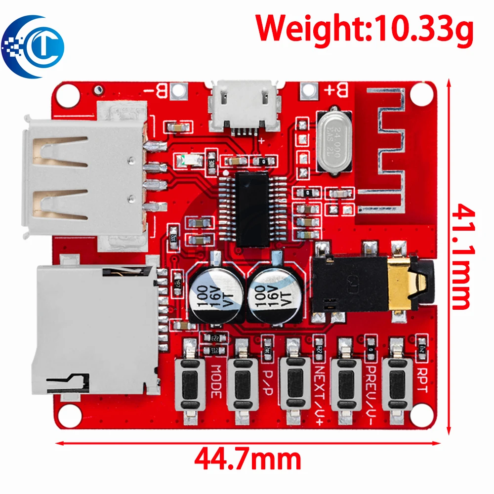 3 واط سيارة بلوتوث 4.1 MP3 WAV فك مجلس مكبر الصوت وحدة استقبال الصوت دعم USB/TF/U-DISK/IR التحكم عن بعد الأحمر #4