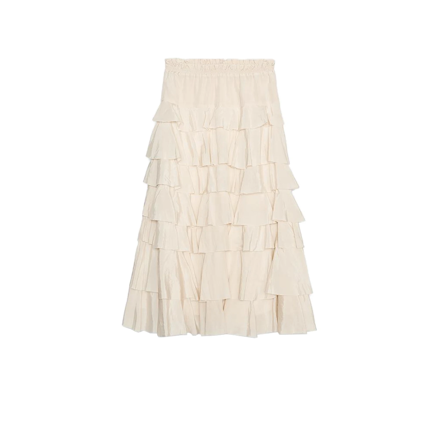 

Новая женская юбка-миди, летняя смешанная дизайнерская повседневная многослойная юбка трапециевидной формы со средней талией, юбка-торт из полиэфирного волокна