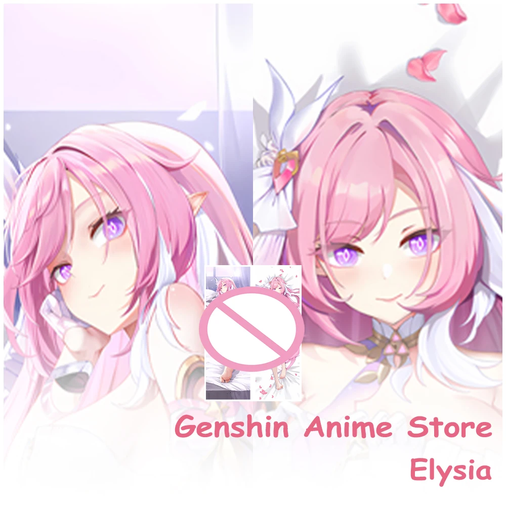 Anime Honkai Impact 3Rd Elysia Dakimakura Cover Pillowcase Decor Room Otaku Sleeping Pillow Cover Hugging Body Cosplay Props