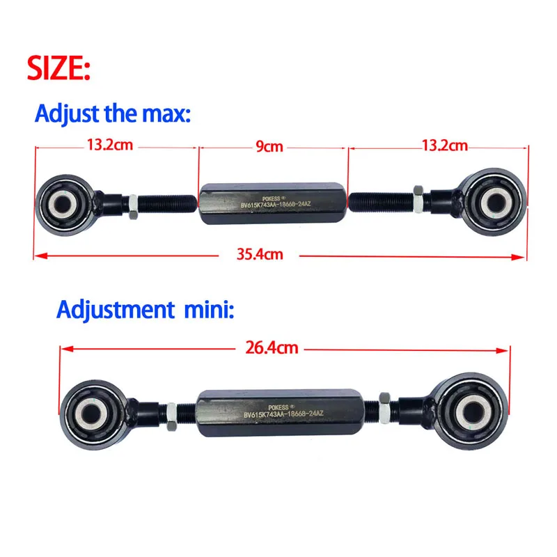 Adjustable Rear Suspension Tie Bar Link Control Arm For Ford Focus Mk2 MK3 2005-2014 Ford KUGA MK2 2013-2019