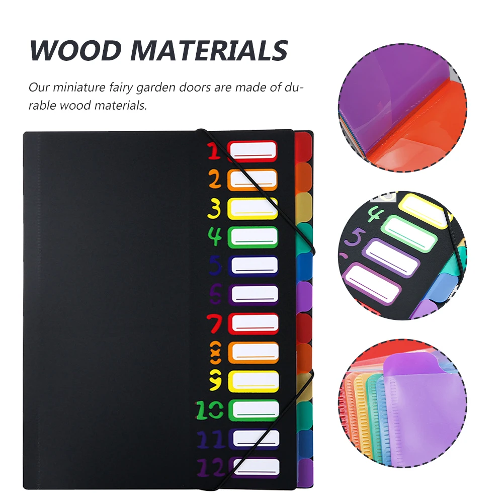 

A4 Size Plastic Document Folder Multi-Layer Receipt Holder Organizer for Home Office Student Business Travel