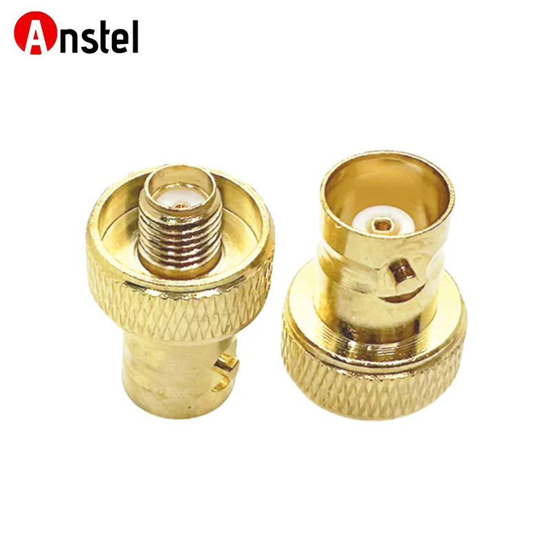 SMA Female to BNC Female Convert Adapter Gold Plated SMA to BNC RF Coaxial Connector for BaoFeng UV-5R FD-880 Two Way Radio