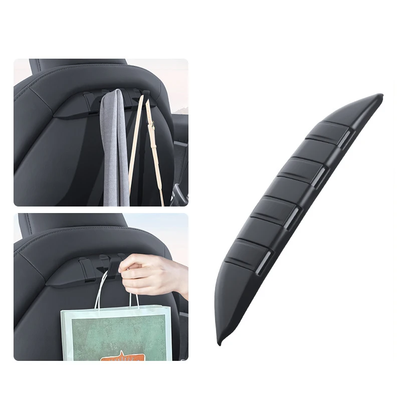 For Tesla Model Y Model 3/Highland  Folding Hidden Hooks Front Seat Hook Handbag  Pack Grocery Automotive Interior Accessories