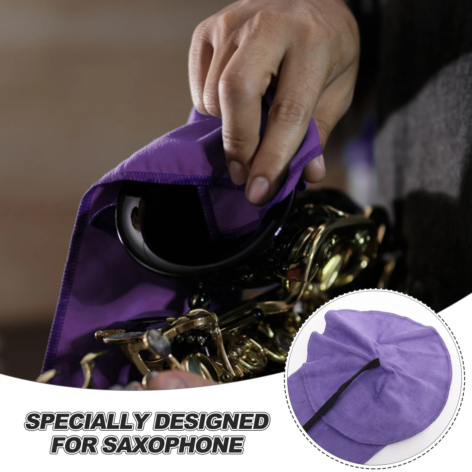 

1pcs Saxophone Cleaning Cloth Alto Tenor Pipes Care Maintenance Tool Flute Clarinet Trumpet Recorder Keyboard Instrument Parts