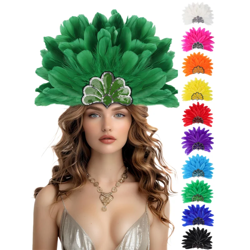 متعدد الألوان ريشة غطاء الرأس عقال أنثى حزب إكسسوارات الشعر يتوهم أغطية الرأس Fascinator قسط الشعر الحلي