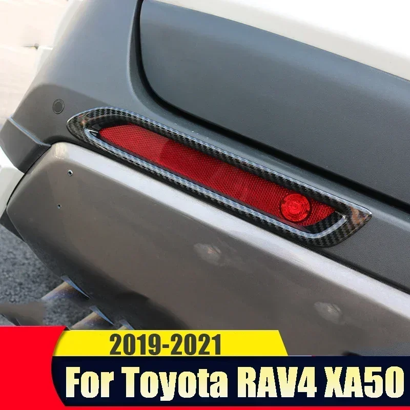 

ABS For Toyota RAV4 XA50 2019-2021 2022 2023 2024 Rear Tail Reflector Fog Light Lamp Cover Trim Frame Car Styling Accessories