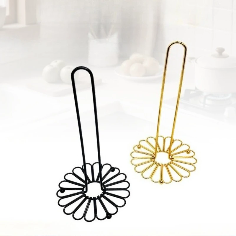 

Металлический круглый кружевной держатель для бумажных полотенец - декоративная вешалка для салфеток для кухни и обеденного стола, варианты черного и золотого цвета