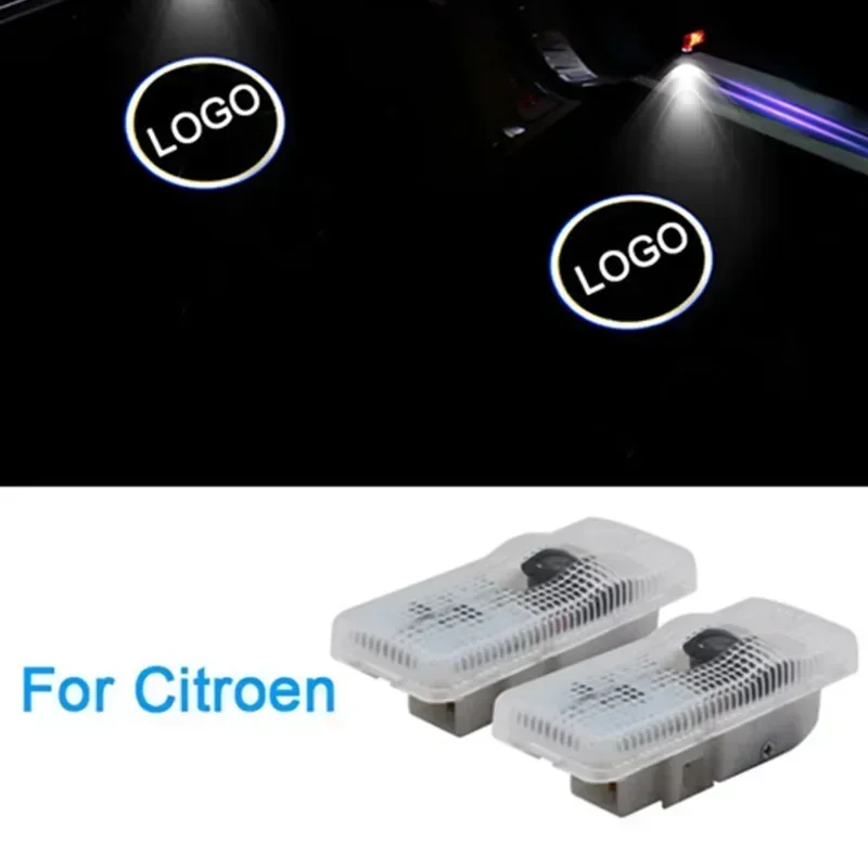 Led Emblem Lamps Car Door Light Luces Projector For Citroen Xsara Dispatch Saxo Picasso C4 C4L C3 C5 X7 C2 C6 C8 DS3 Accessories