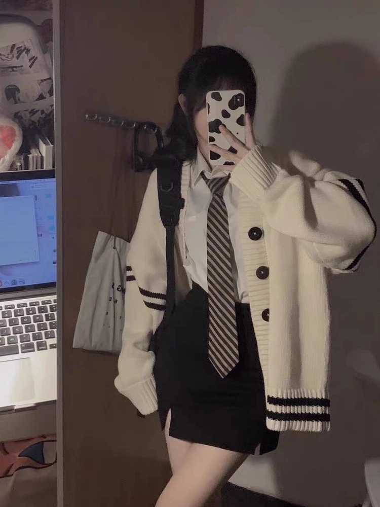 

Мягкий свитер, женский открытый кардиган, свободный осенний новый свитер с v-образным вырезом, универсальный вязаный топ, удобный длинный све