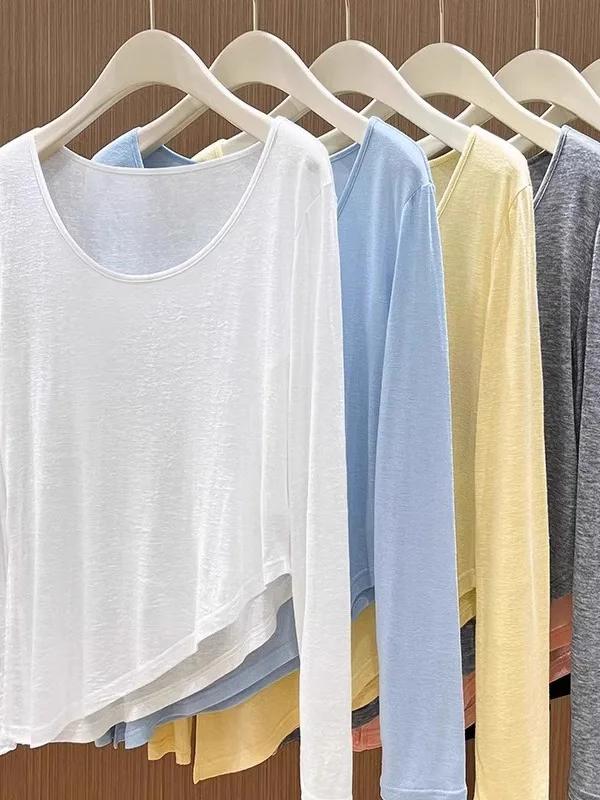 

Off-Season Ice Silk Loose Thin Women's Sun Protection Clothing Summer 2026 New Style Korean Version Long Sleeve T-Shirt