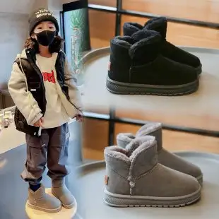 Stivali da neve per bambini Inverno Carino caldo Moda Scarpe antiscivolo Bambini Ragazzi Ragazze Tempo libero Piattaforma in pelliccia spessa Scarpe da ginnastica piatte con stivale corto