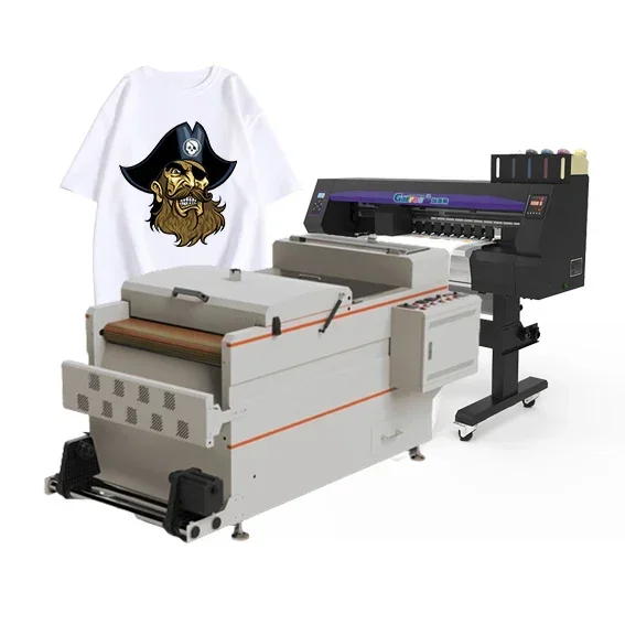 automatic pet film printer machine DTF digital printer heat transfer pet film T-shirt printing machine 60cm I3200 head