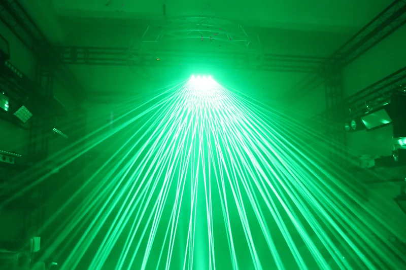 Projecteur à Tête Mobile avec Faisceau Laser Rouge Vert pour DJ et ixde Mariage, Contrôle DMX, 6 Yeux, Nouveauté