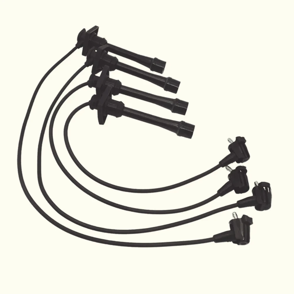 ZF-J1 Ignition Cable Spark Plug 4X Set 90919-22327 9091922327 For Toyota Corolla 1.6L 1.8L 1993- 1997 Wear Parts