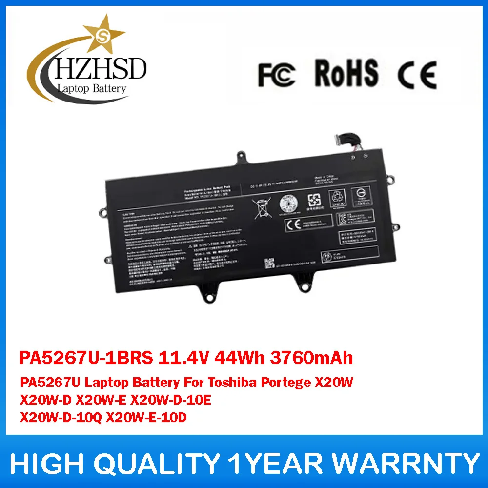 

PA5267U-1BRS 11.4V 44Wh 3760mAh PA5267U Laptop Battery For Toshiba Portege X20W X20W-D X20W-E X20W-D-10E X20W-D-10Q X20W-E-10D