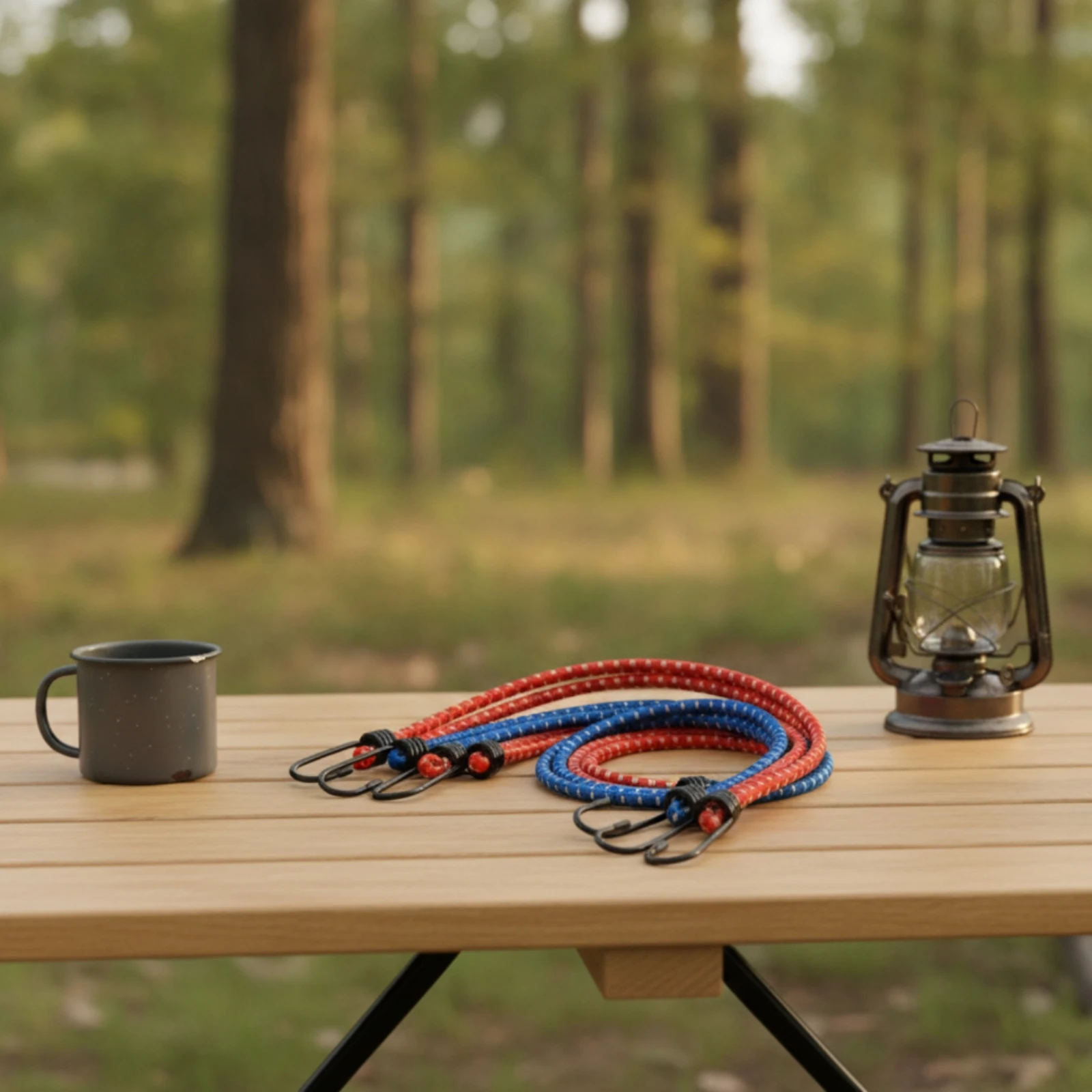 4 Pieces Bungee Cords with Metal Hooks Strong Bungee Cords with Hooks Elastic Tie-down Straps Heavy Duty Multi-Color