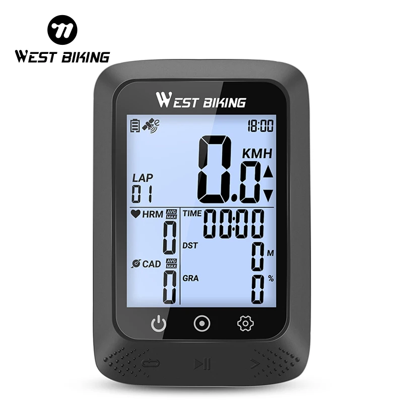 WEST BIKING GPS Bike Computer Cycle Wireless Speedometer Odometer Tracker FSTN Screen Waterproof Road MTB Bicycle Speedometer