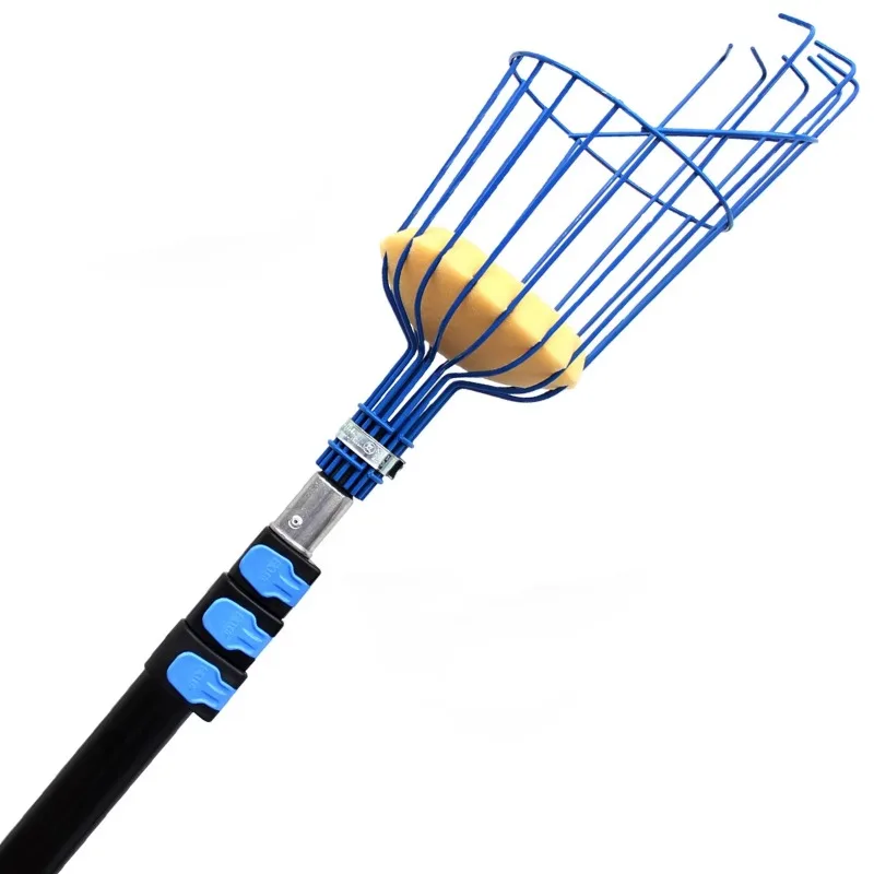 24-Foot New Fruit Picking Tool Telescopic Fruit Picker with Aluminum Telescopic Rod Garden Tool