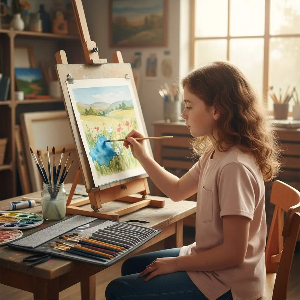 Canvas Painting Brush Storage Pouch Grey 24 Holes Roll Up Pen Bag Waterproof Sketching Pencil Holder Painting Brush Storage