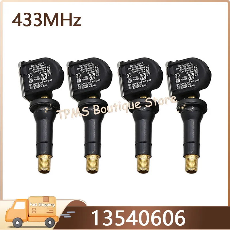 

13540606 4 шт., 433 МГц, система контроля давления в шинах, датчик TPMS для Buick Enclave Cadillac XT4 XT6 Chevrolet Blazer Malibu GMC