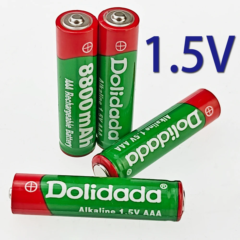 แบตเตอรี่แบบชาร์จได้อัลคาไลน์ AAA1.5V 8800MAH แบตเตอรี่ AAA ชาร์จไฟได้1.5V เหมาะสำหรับของเล่นไฟ LED MP3