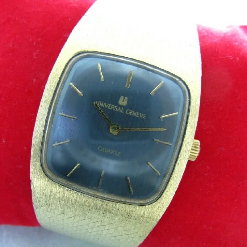 （Midrange brand）Universal geneve 18k Gold filed gentleman wristwatch quartz men's watch