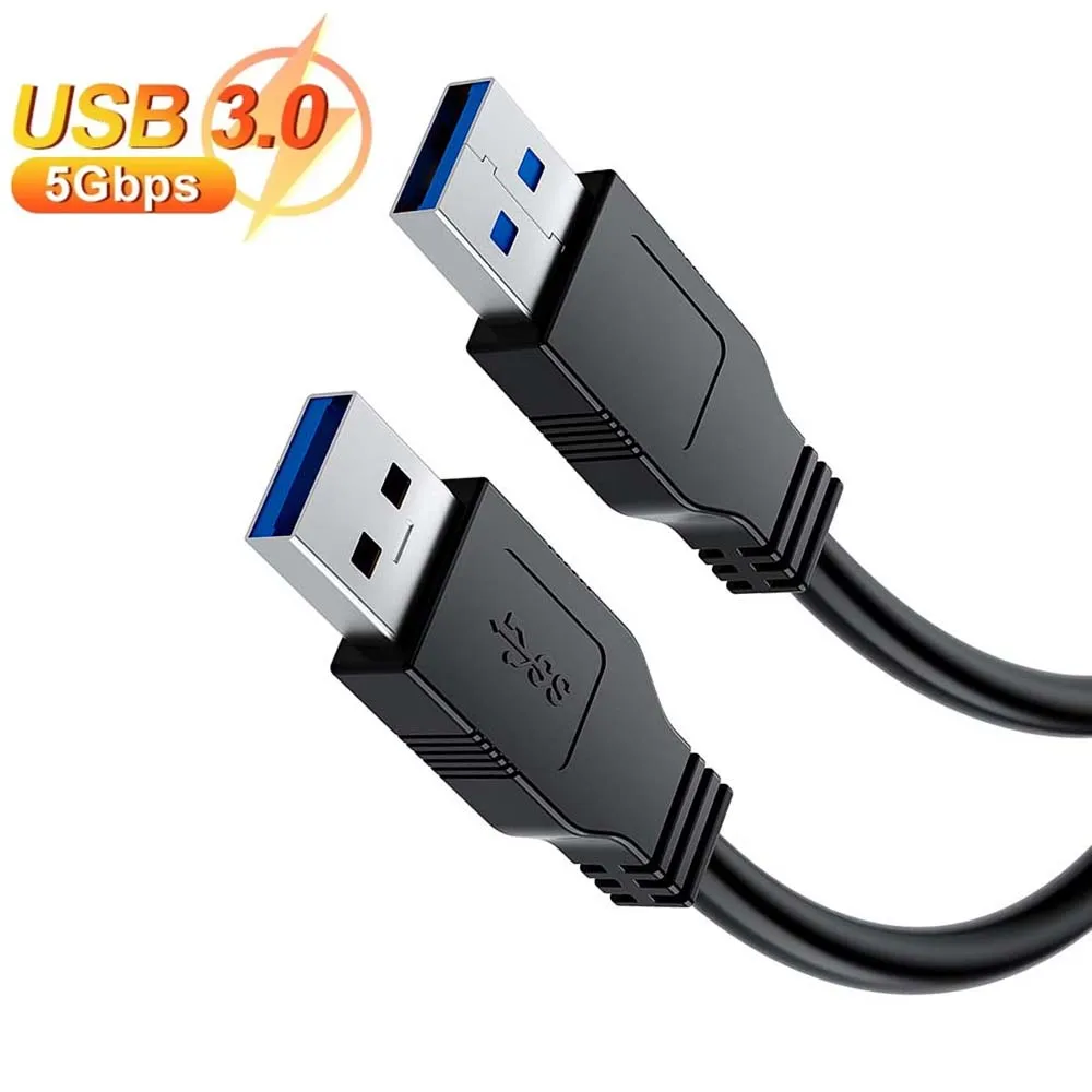 Kabel USB 3.0 Krótki przewód USB 3.0 męski na męski do wentylatora/podkładki chłodzącej laptopa, aparatu, koncentratora USB, przełącznika,