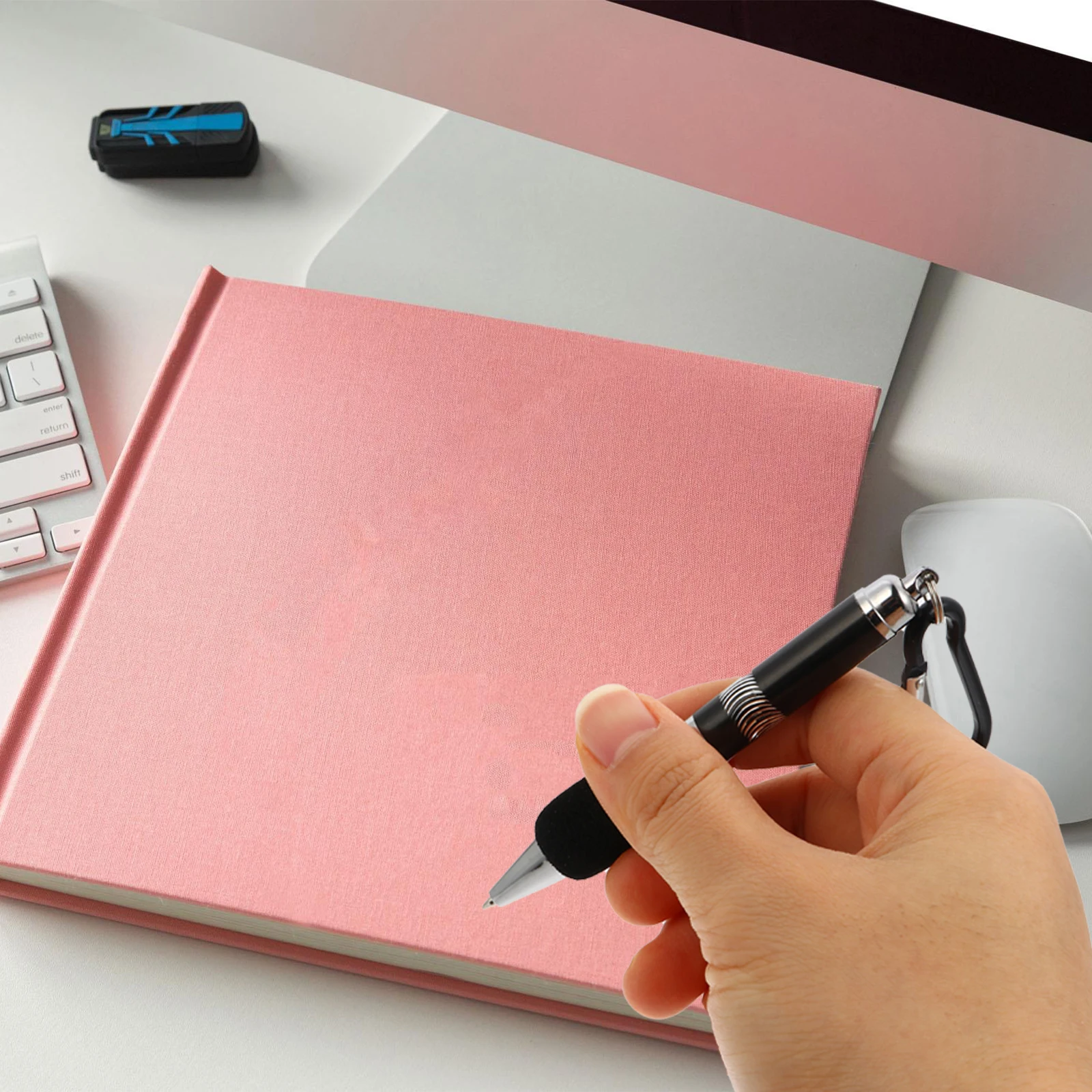 

5pcs Metal Ballpoint Pen Key Chain Climbing Hook Design Plastic Metal Body Carabiner Pen For Outdoor Camping Hiking Gear