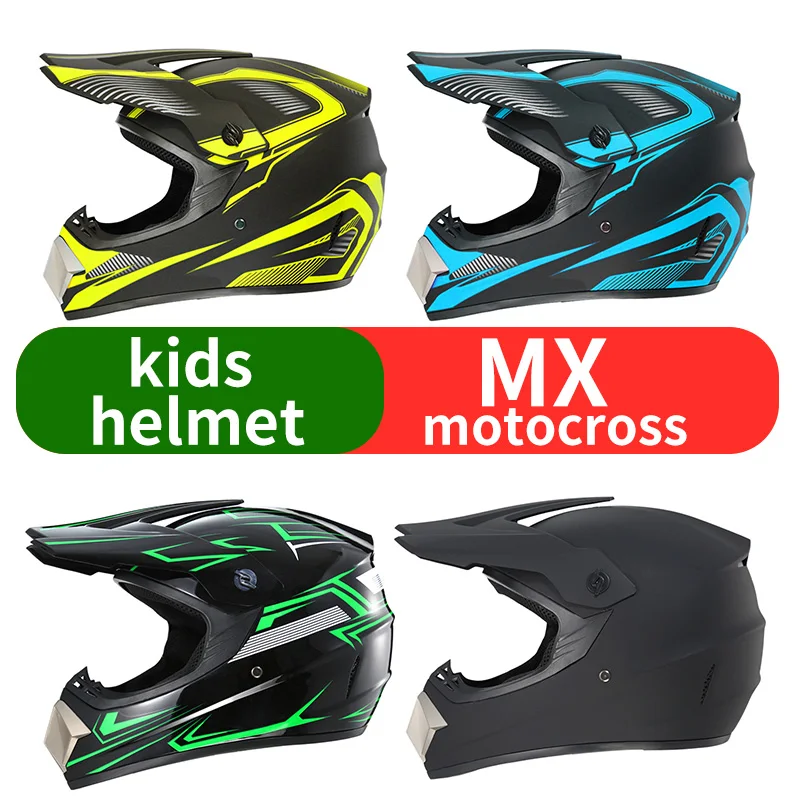 Children's Motocross Helmet Cross-country motorcycle Boys girls MX MTB 4 5 6 7 8 9 10 11 12 13 years old racing off-road protect