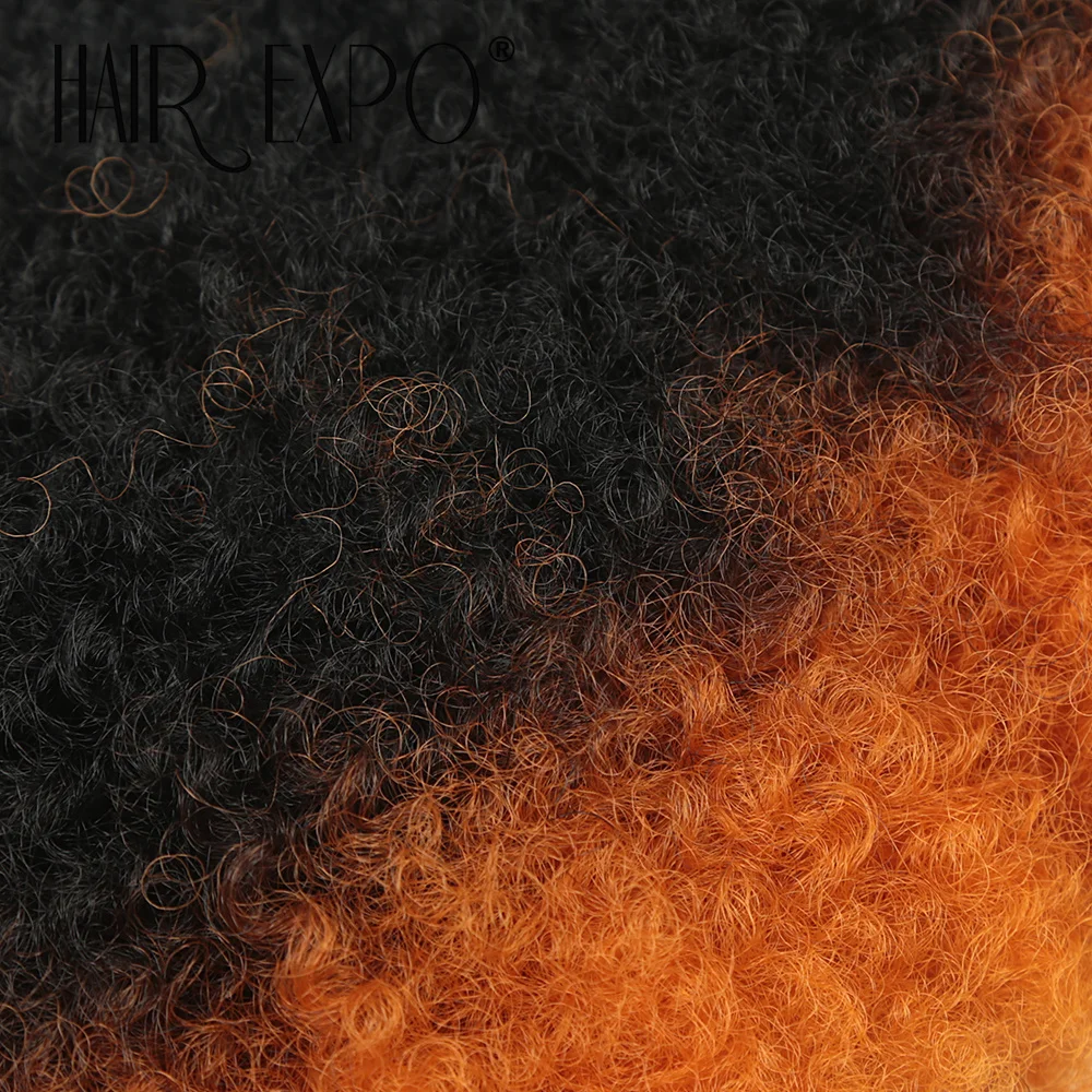 6er-Set Afro Kinky Curly Haarbündel 8' Synthetische Haarverlängerungen Lockige Weave Ombre Protein Faser Marley Twist Flechthaar – Detail 22