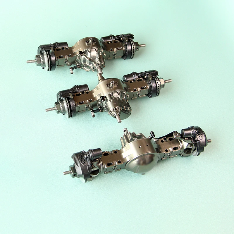 1/14 RC Camion In Metallo 4x4/6x6/8x8 Anteriore Posteriore Assale di Alimentazione Diff Blocco Simulato Disco Freno per Tamiya Scania MAN Benz VOLVO Parti di Automobili