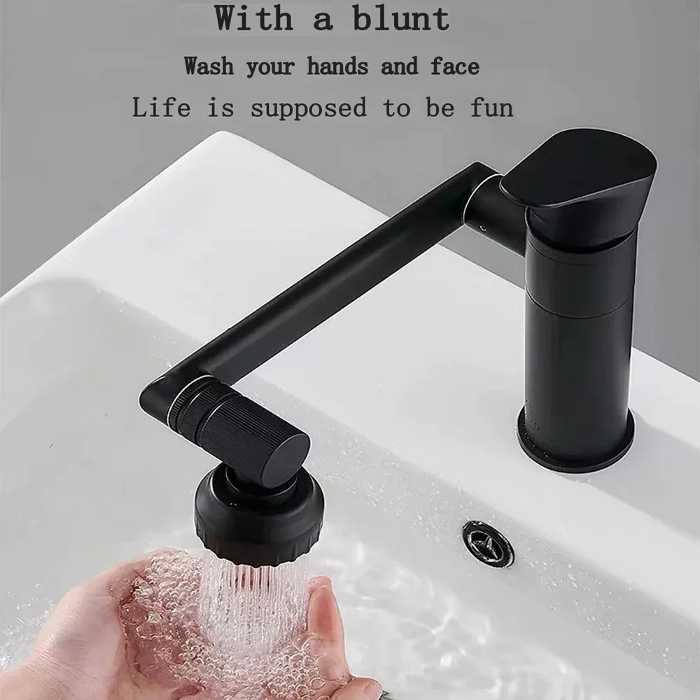 Basin Faucet Modern Bathroom Mixer Tap Black/chrome Wash Basin Faucet Single Handle Hot and Cold Waterfall Faucet image 6