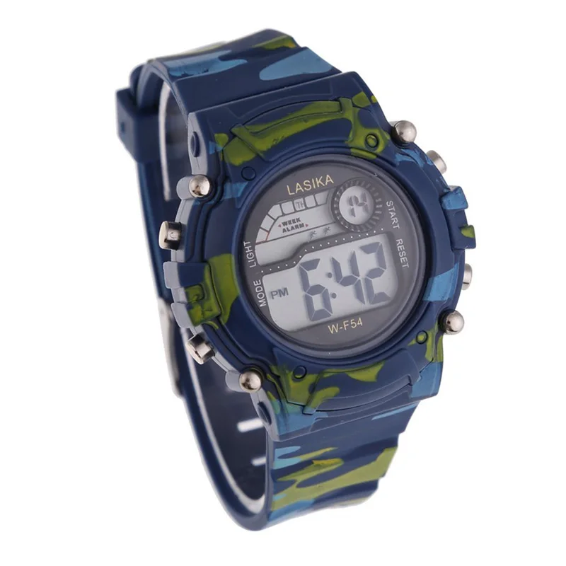 children Sports Watch Waterproof Camouflage Outdoor Expedition Electronic Hand Clock Boy Multifunction Digital Wristwatches