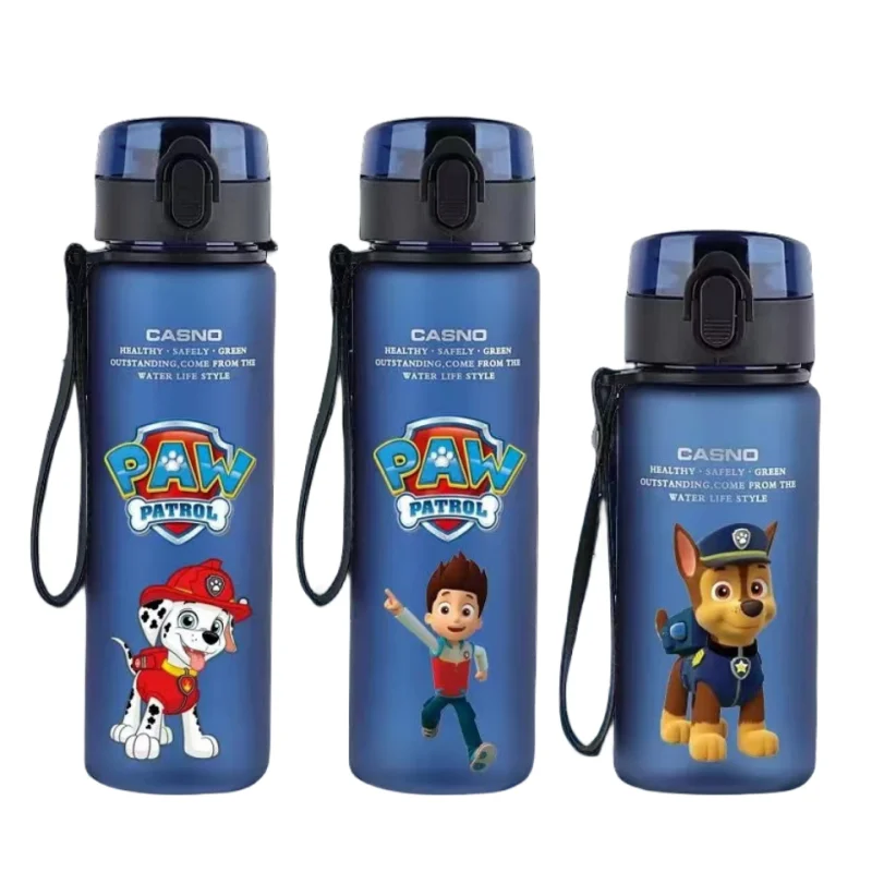 400ml Anime Figure Cartoon Paw Children Sports Patrols Water Bottle Chase Outdoor Plastic Portable Water Cup Boys Girls Gift