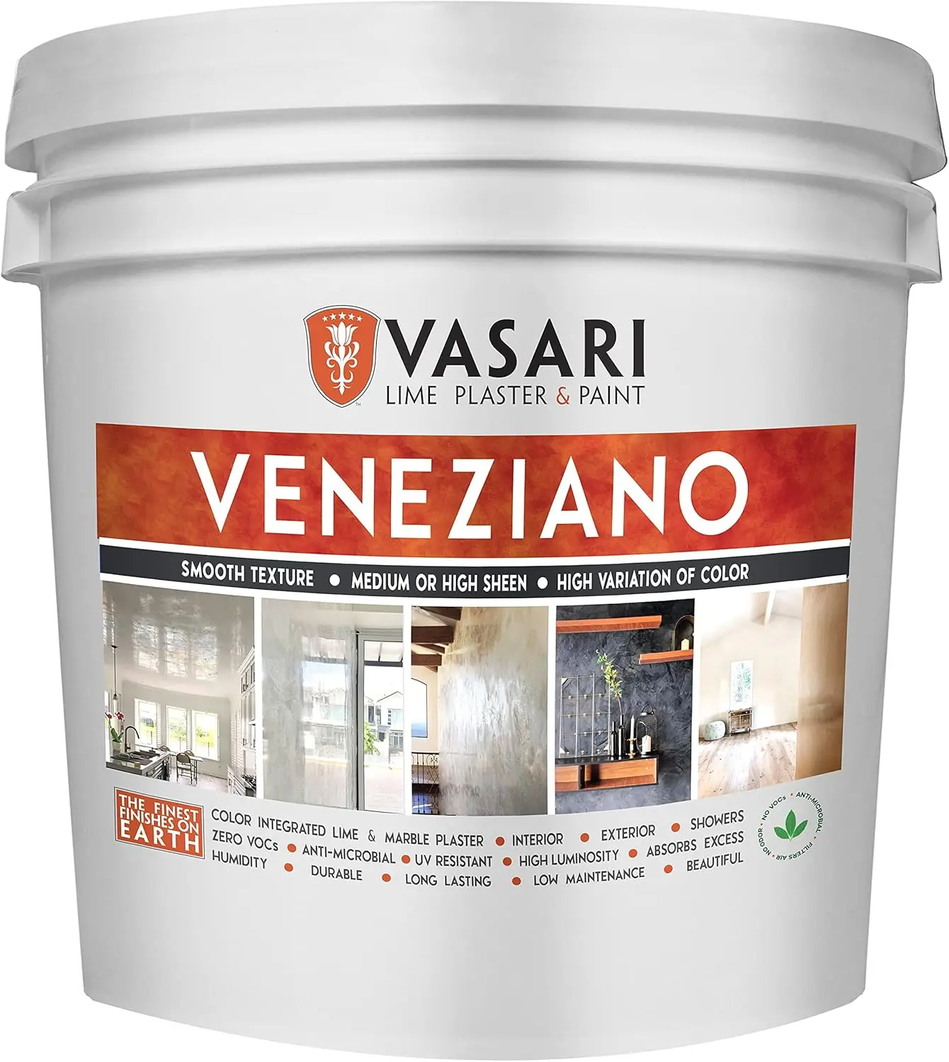 Lime Plaster & Paint | Veneziano Plaster (Smooth Finish) | Made from Natural Lime and Powdered Marble | color: Natural White #1