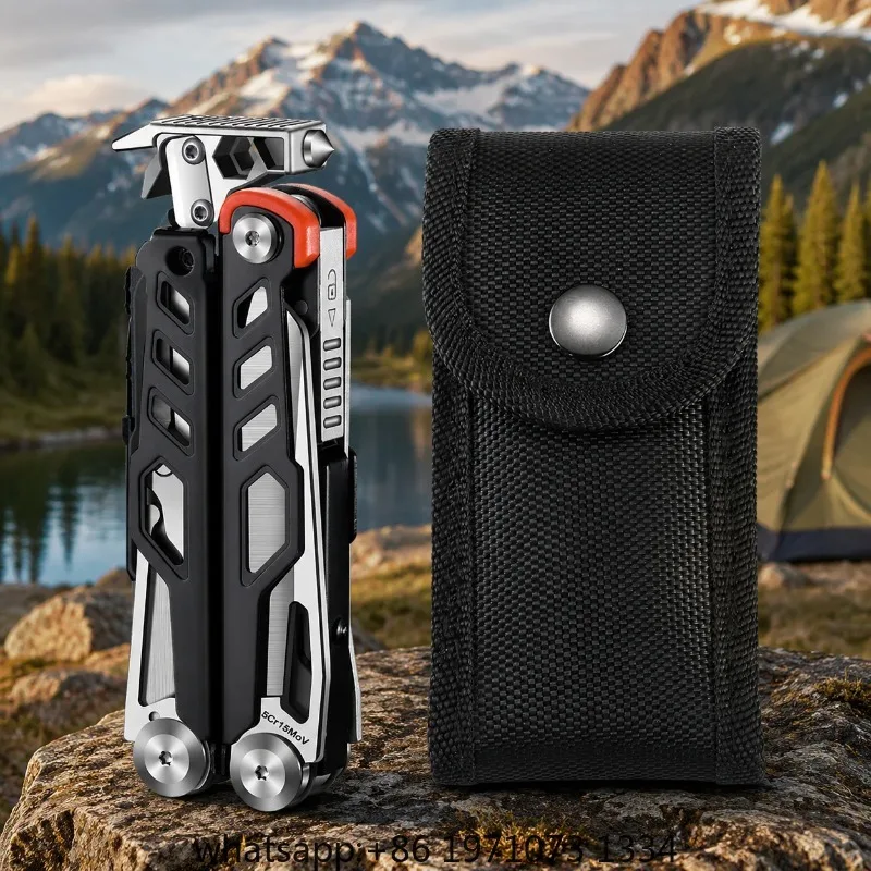 Portable Outdoor Multi EDC Folding Pliers Claw Hammer Hatchet Nail Puller Needle Nose Pliers  Outdoor Camping Car