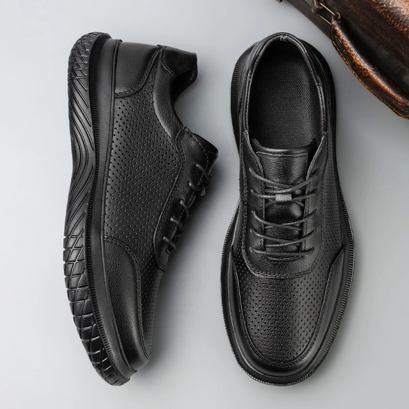 Slip-Resistant Men's Office Shoes Non-Slip Business Leather Professional Dress Shoes for Work Men sneakers