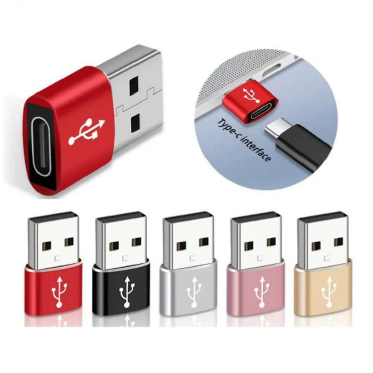 500pcs Usb Adapter Usb Otg Male To Type C Female Adapter Converter Type-c Cable Adapter For 5x6p Oneplus 3 2 Usb-c Data Adapter