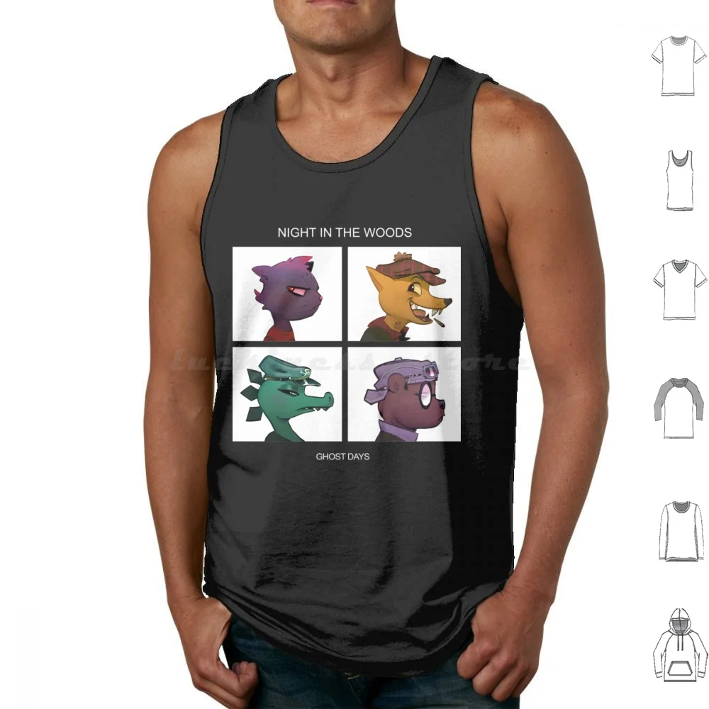 Night In The Woods Tank Tops Print Cotton Night In The Woods Mae Gregg Mae Borowski Woods Angus Night Bea Cat Game In