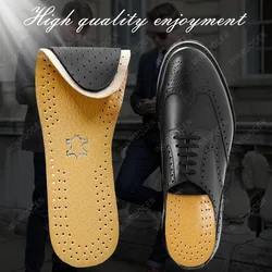 Casual Insoles For Shoes Men Women Leather Latex Comfortable Deodorant Feet Quality Flats Shoe Sole Non-Slip Insert Pads