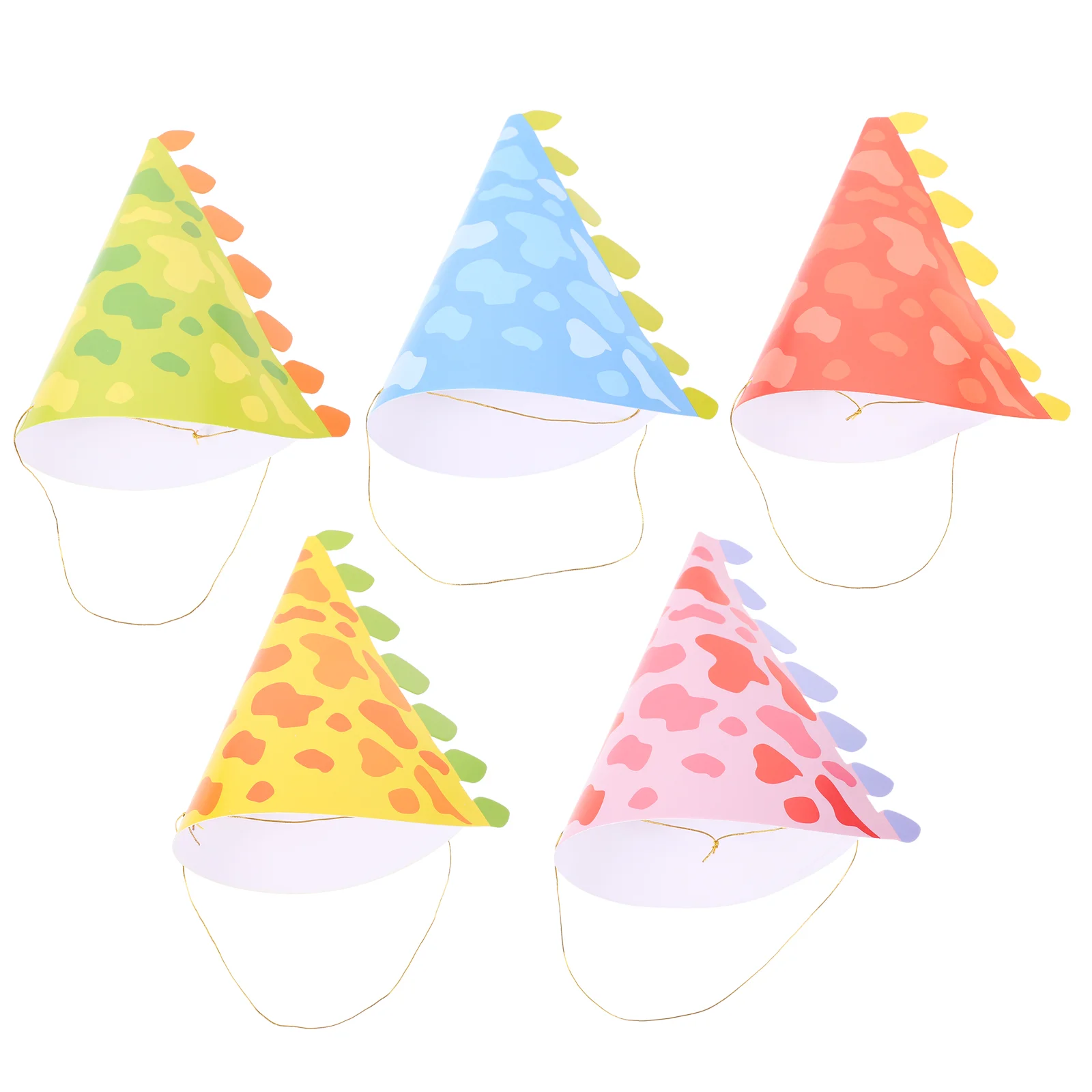 Pink Cone Hat Birthday Party Hats For Kids Makeup Costume Props Dinosaur Themed Paper Toddler