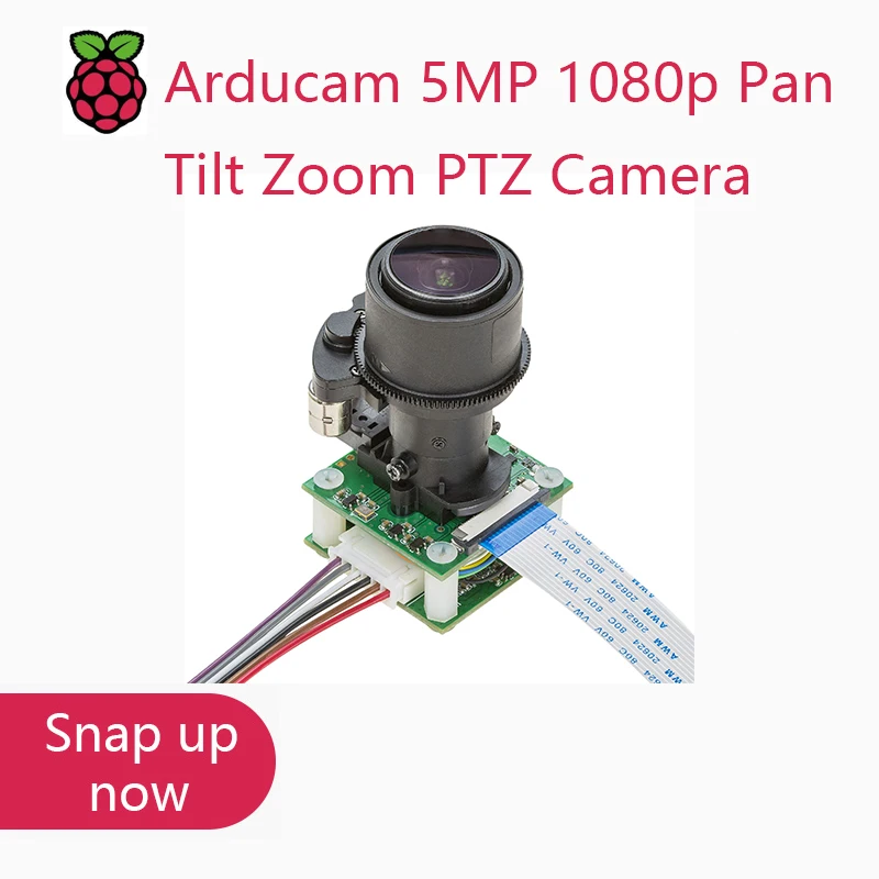 Kamera PTZ Arducam 5MP 1080p Pan Tilt Zoom dla Raspberry Pi 4/3B+/3