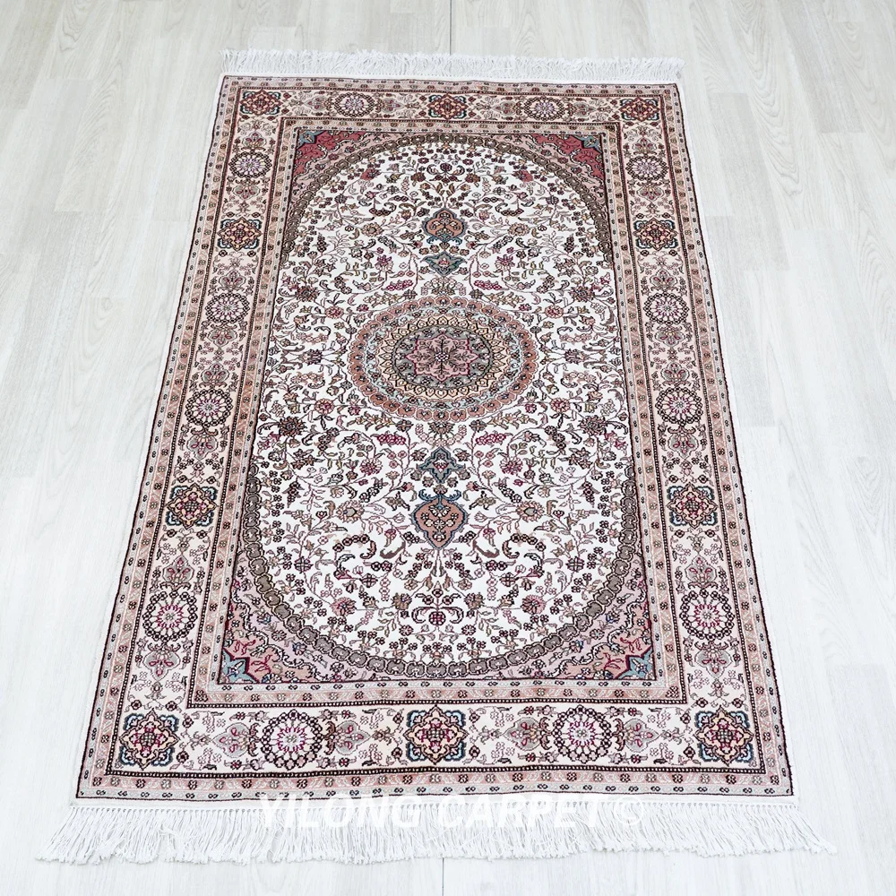 3'x5' Turkish Carpet Traditional Hand Knotted Silk Exquisite Area Rugs (YHW241A)