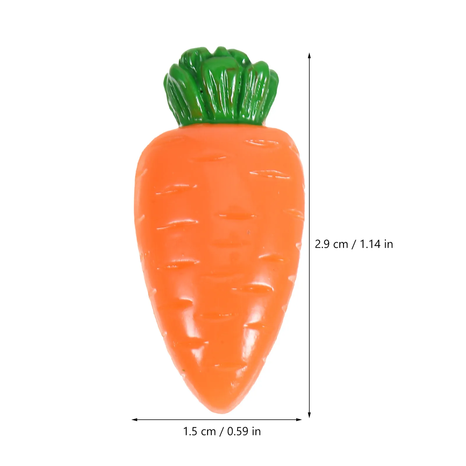 20Pcs Flatback Resin Carrot Charms Realistic Mini DIY Craft Embellishments for Phone Case Hair Clip Nails Scrapbooking Making