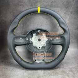 Sport Steering Wheel For BMW Mini Cooper R55 R56 R57 R58 R59 Leather Flat Bottom