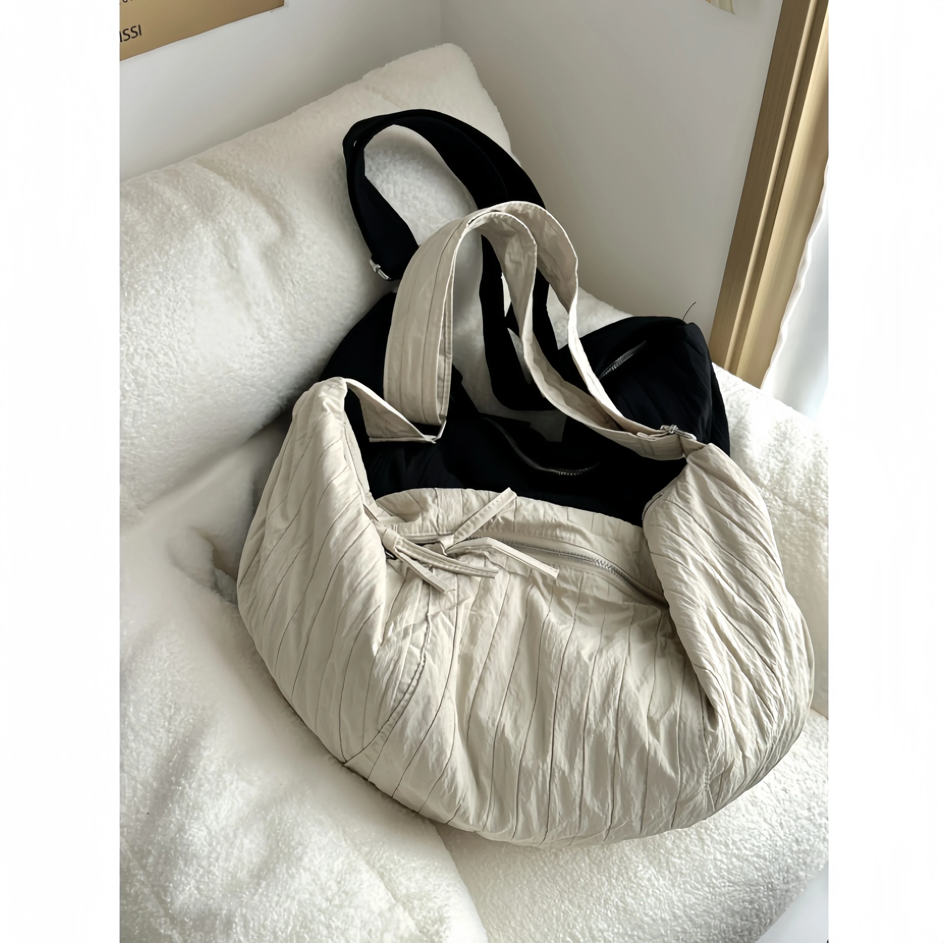 

Women's Bag Korean Casual Versatile Tote Large Capacity One Shoulder Crossbody Canvas Bags 2025 New