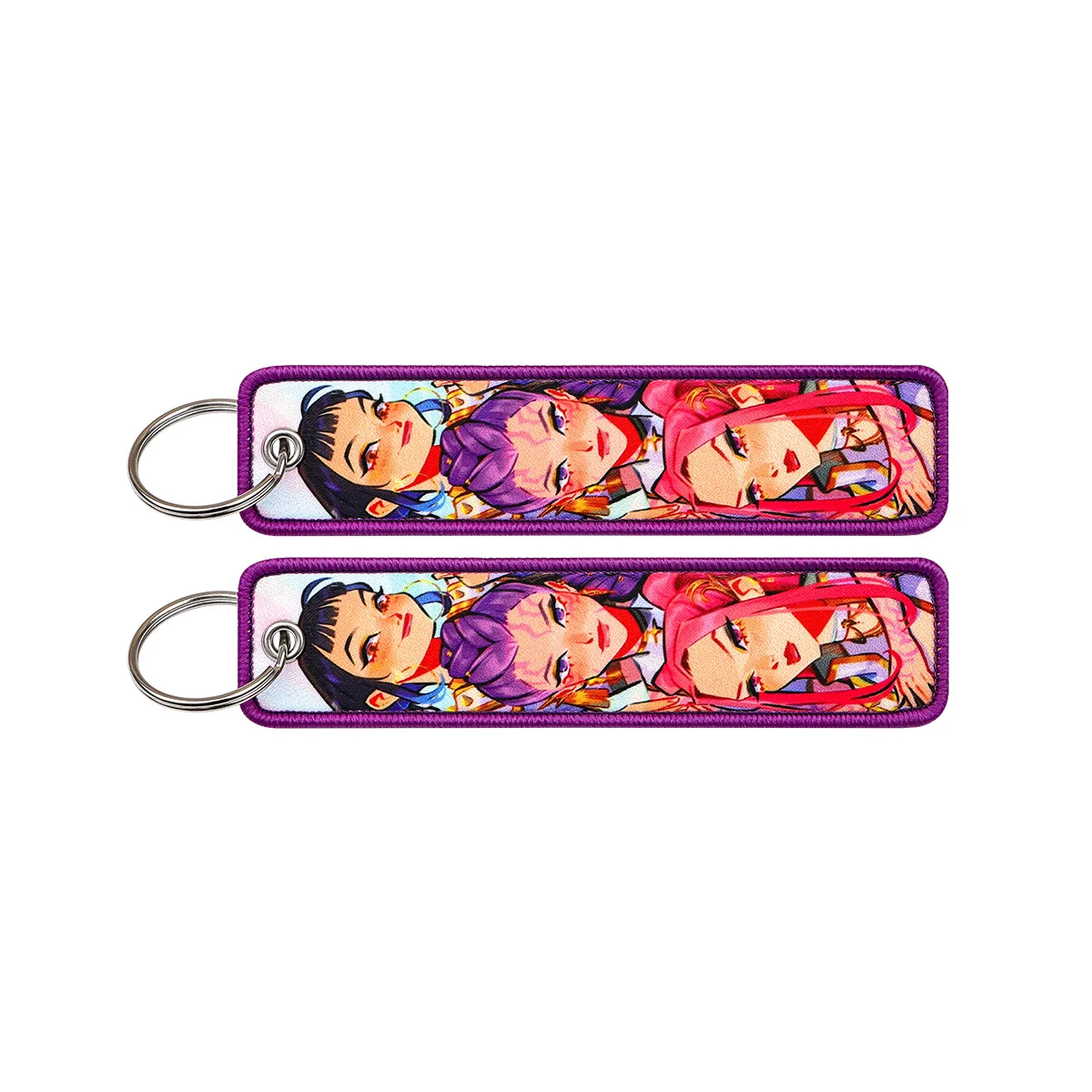 Cartoon Anime K-POP: Witch Hunter Group Woven Label Keychain - Bag Charm, Figure Pendant & Fabric Keychain
