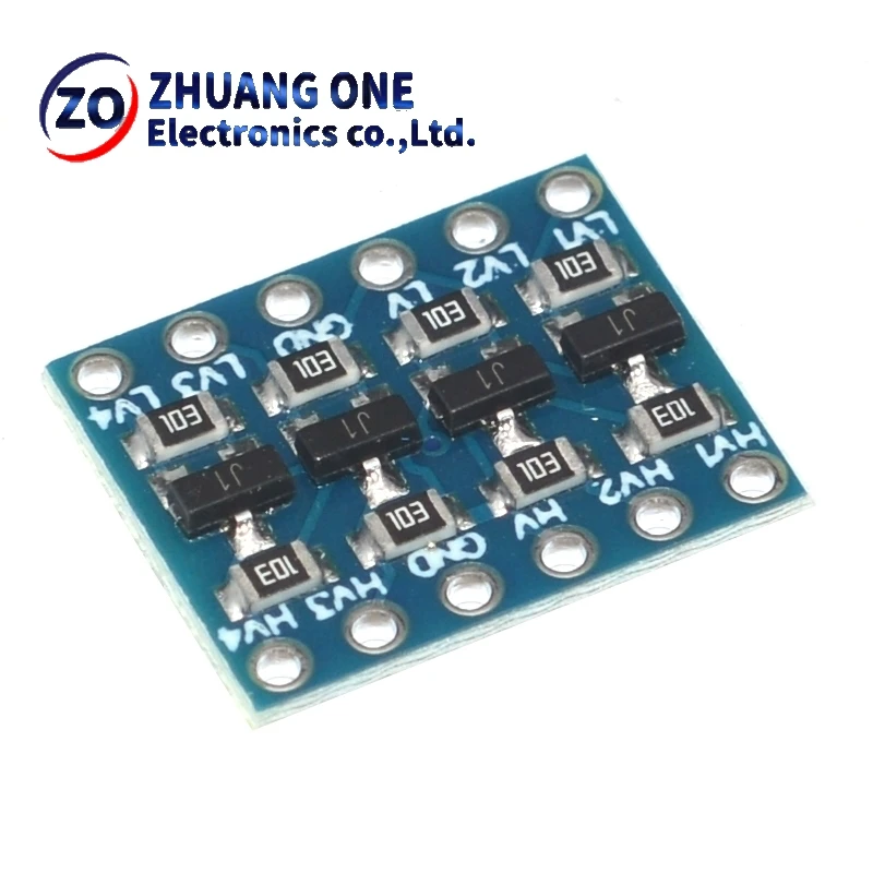 5 قطعة 4 قناة IIC I2C محول المستوى المنطقي وحدة ثنائية الاتجاه 5 فولت إلى 3.3 فولت