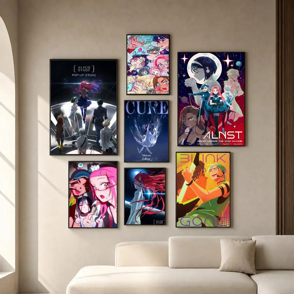 Animation A-Alien Stage Poster PP Self-Adhesive Removable HD Waterproof Wall art Suitable Bedrooms Living Rooms Gifts